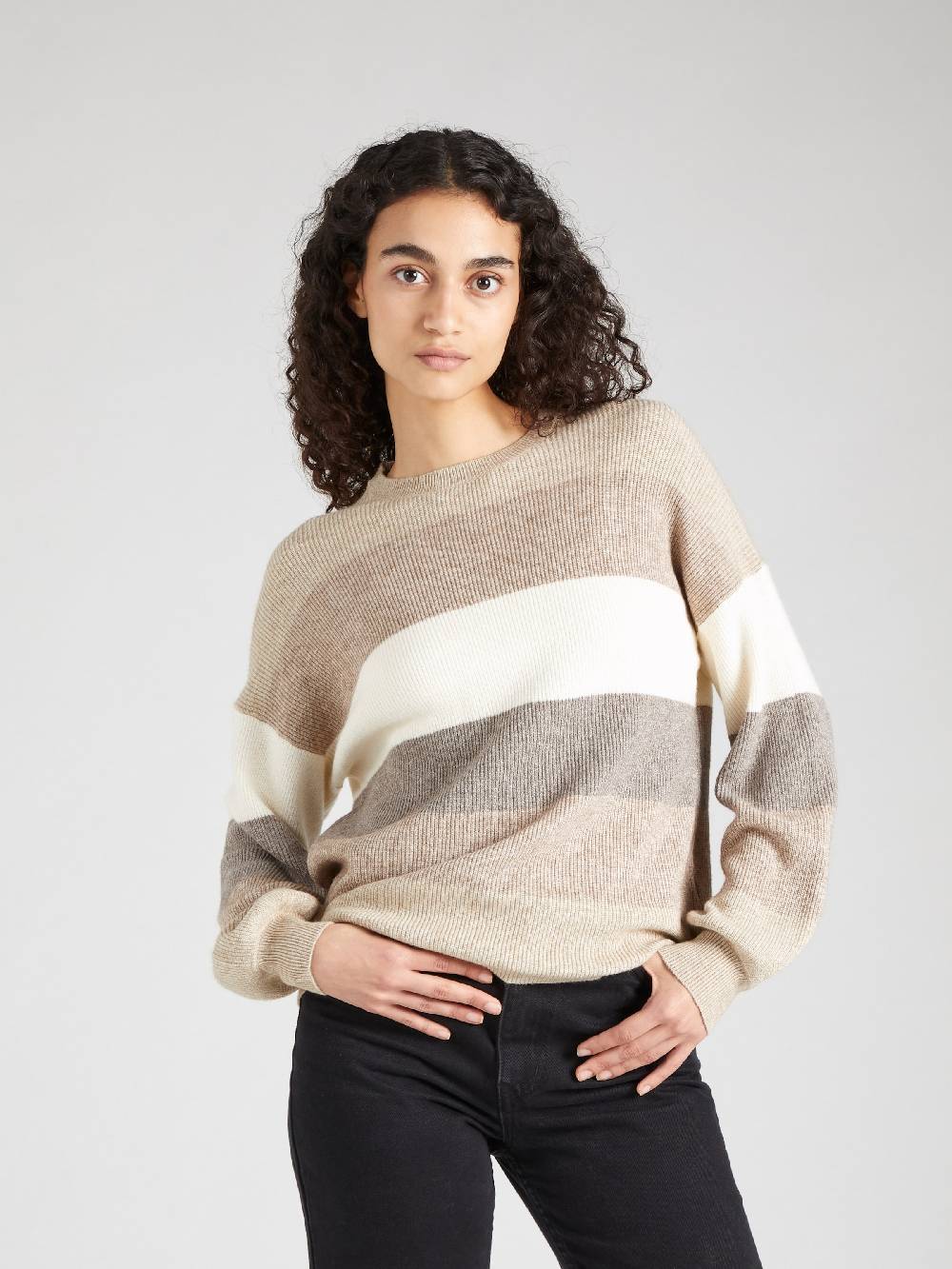 ONLY Sweater 'Atia' in Dark Beige, Mottled Beige Fabrikpreis