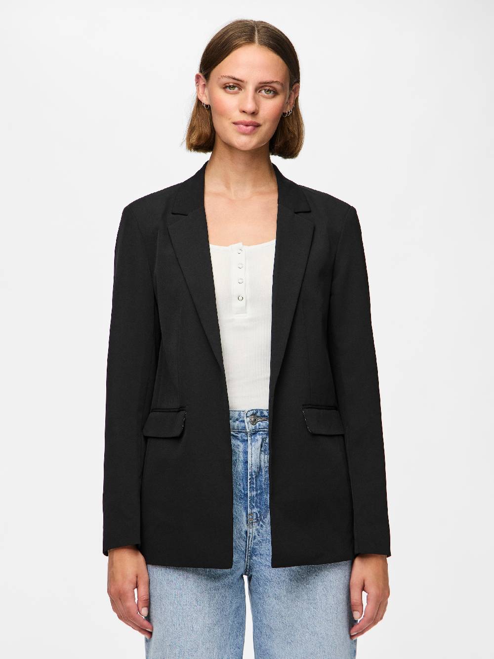 PIECES Blazer 'PCBOZZY' in Black Lagerräumung
