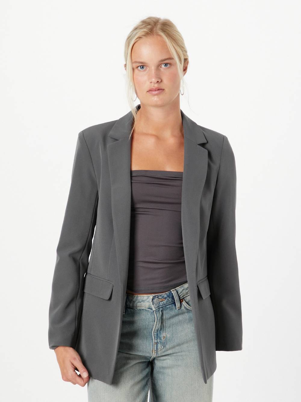 PIECES Blazer 'PCBOZZY' in Grey Blitzangebot