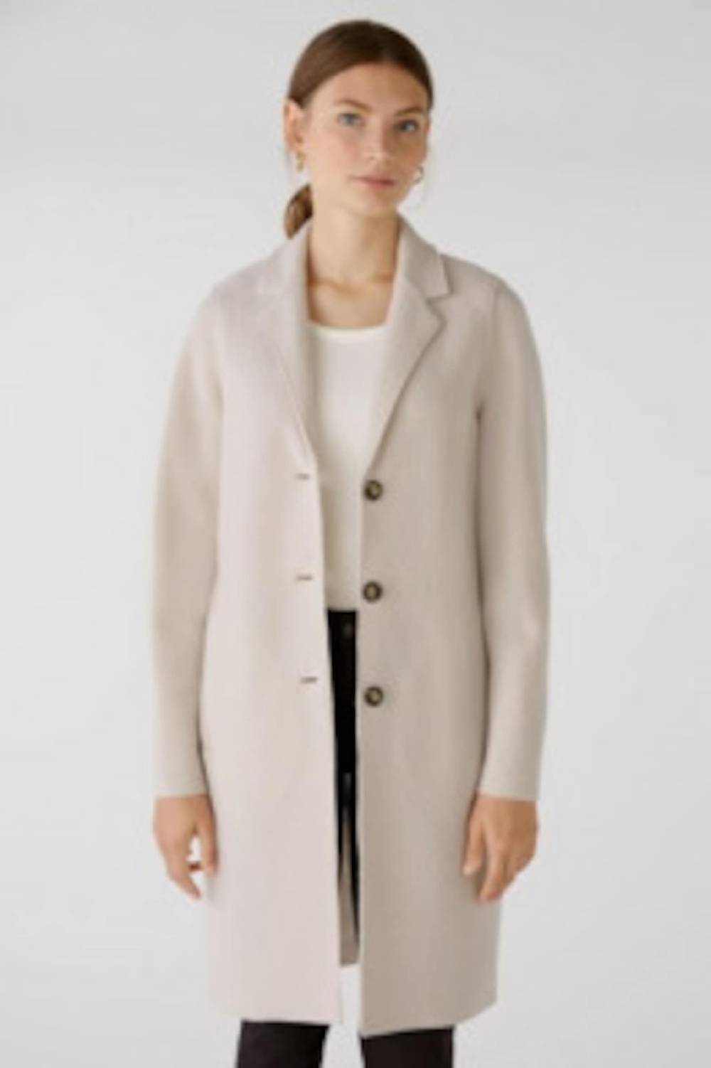 OUI Between-Seasons Coat 'Mayson' in Stone Super Sparpreis