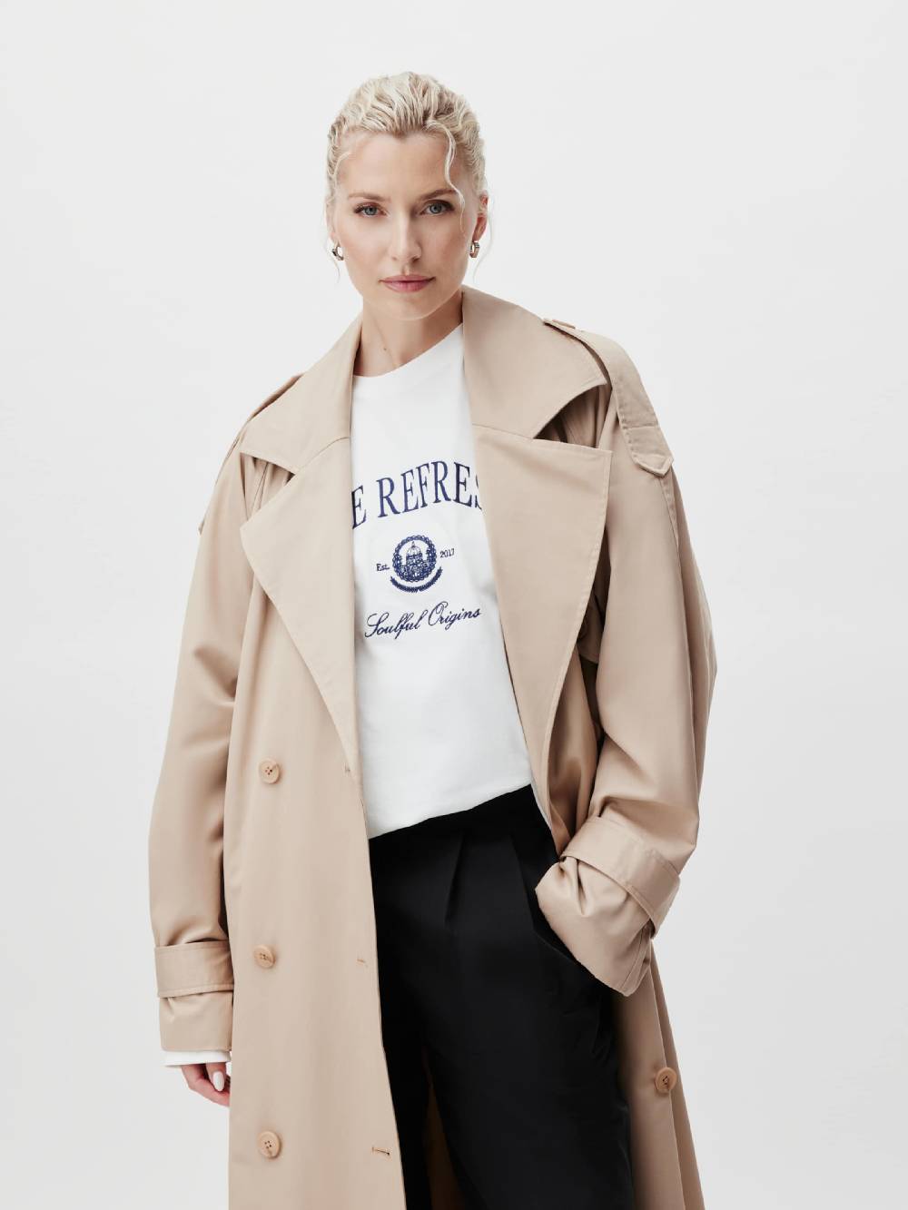 LeGer by Lena Gercke Between-Seasons Coat 'Alita' in Beige Discount Store für neue Produkte