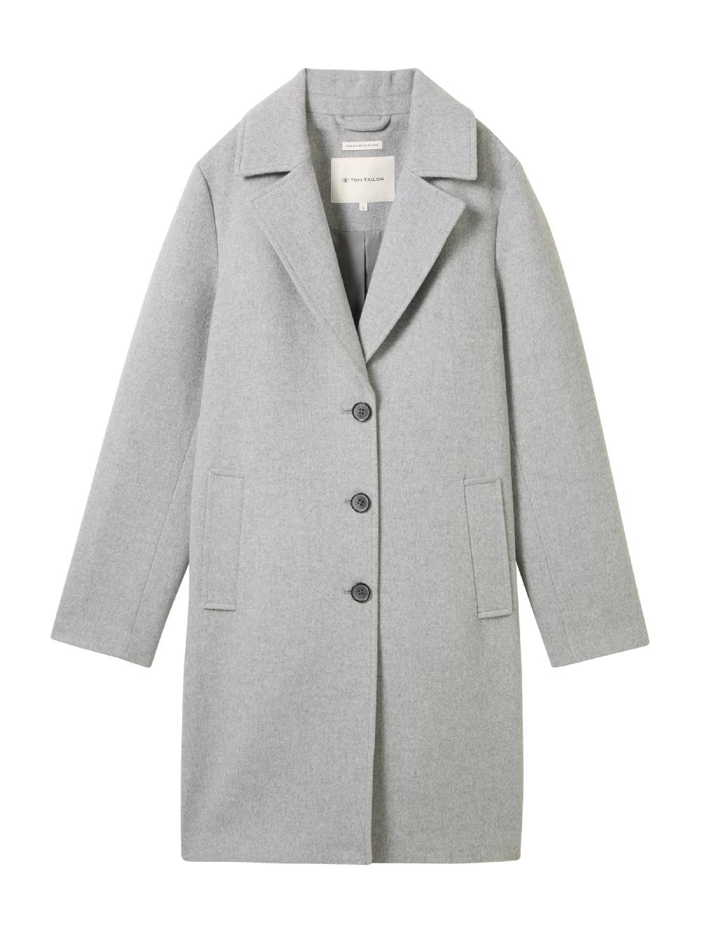TOM TAILOR Between-Seasons Coat in Light Grey Clearance-Verkauf