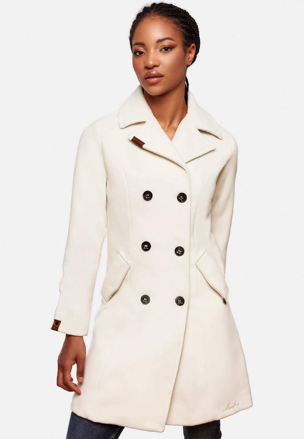 MARIKOO Between-Seasons Coat 'Nanakoo' in Natural White Kostenloser Versand international