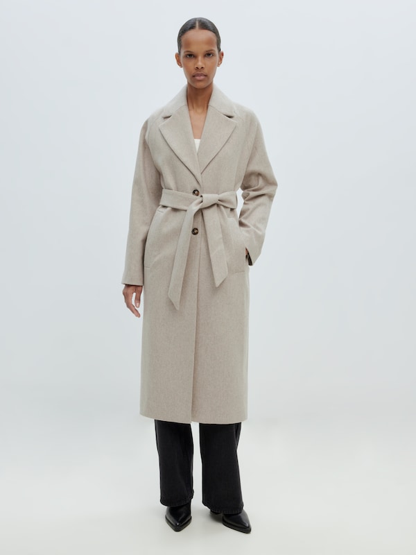 EDITED Between-Seasons Coat 'Cecilia' in Mottled Beige Im Verkauf