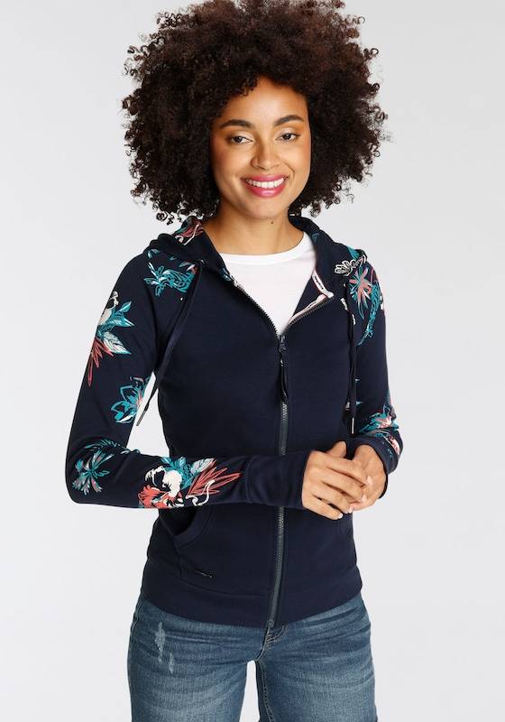 KangaROOS Zip-Up Hoodie in Blue, Marine Blue Günstiger Verkauf