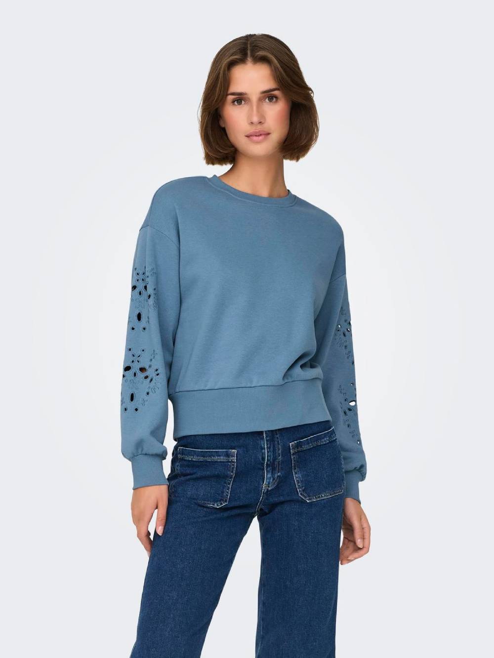 ONLY Sweatshirt 'ONLWinnie' in Blue Flash Sale