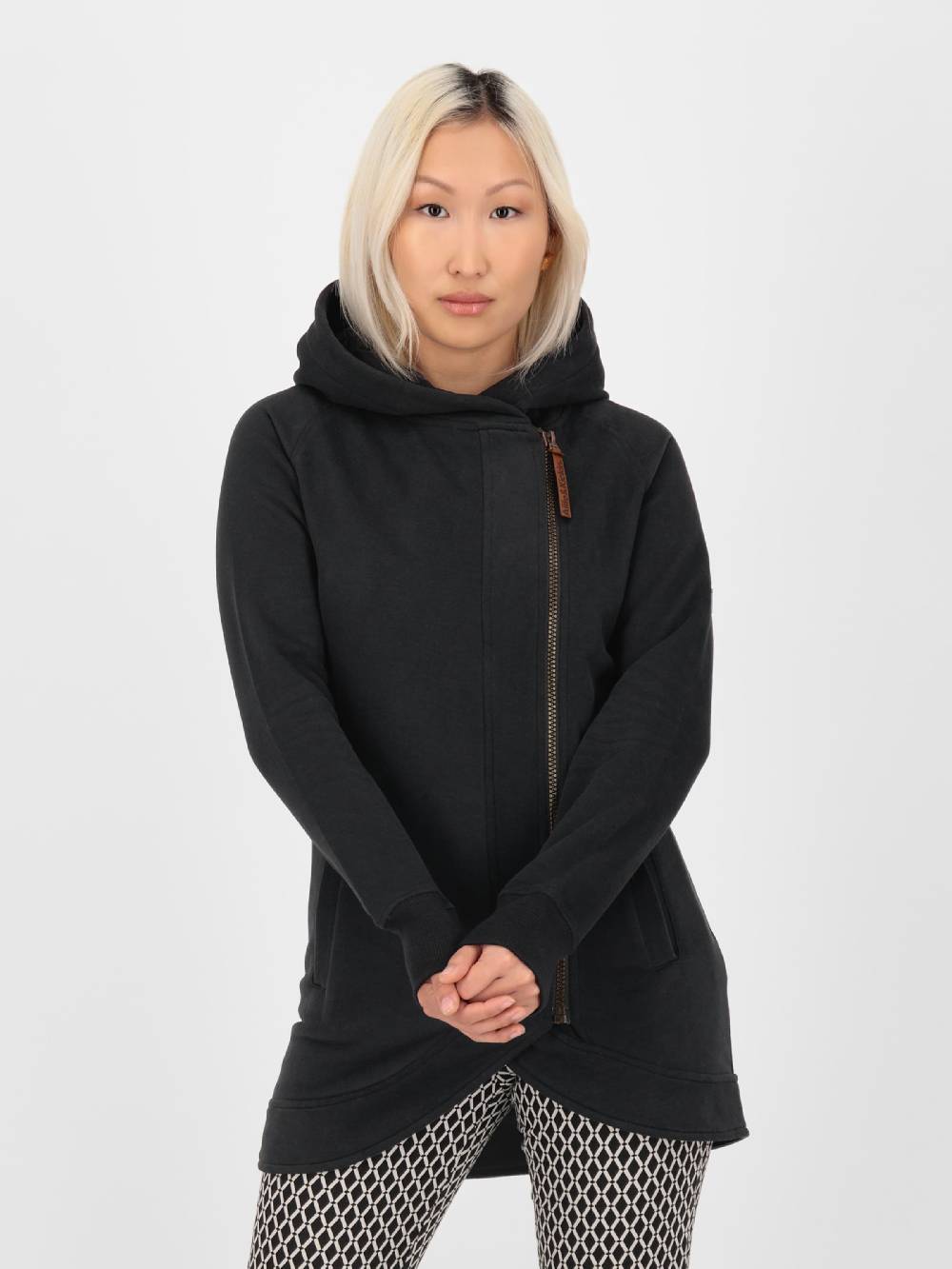 Alife and Kickin Zip-Up Hoodie 'BibianeAK' in Black Exklusivangebot