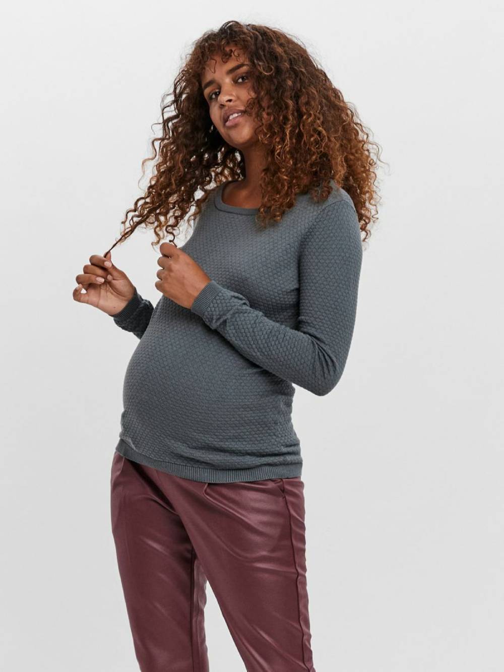 Vero Moda Maternity Sweater 'VMMCare' in Dark Green Lagerräumung