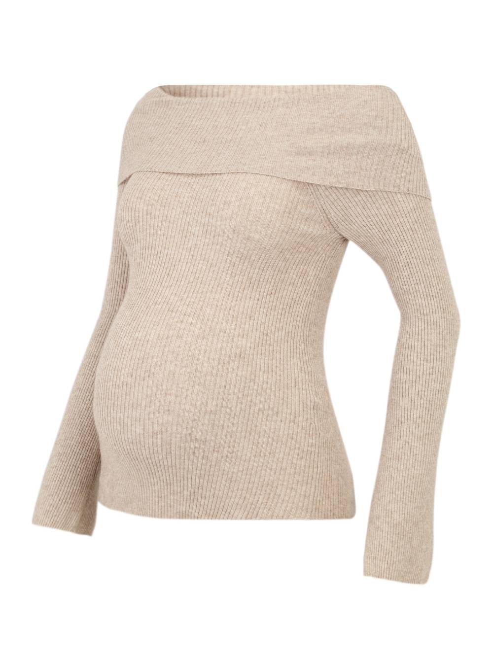 Only Maternity Sweater 'OLMJAYDEN' in Light Brown Kostenlose Rückgabe