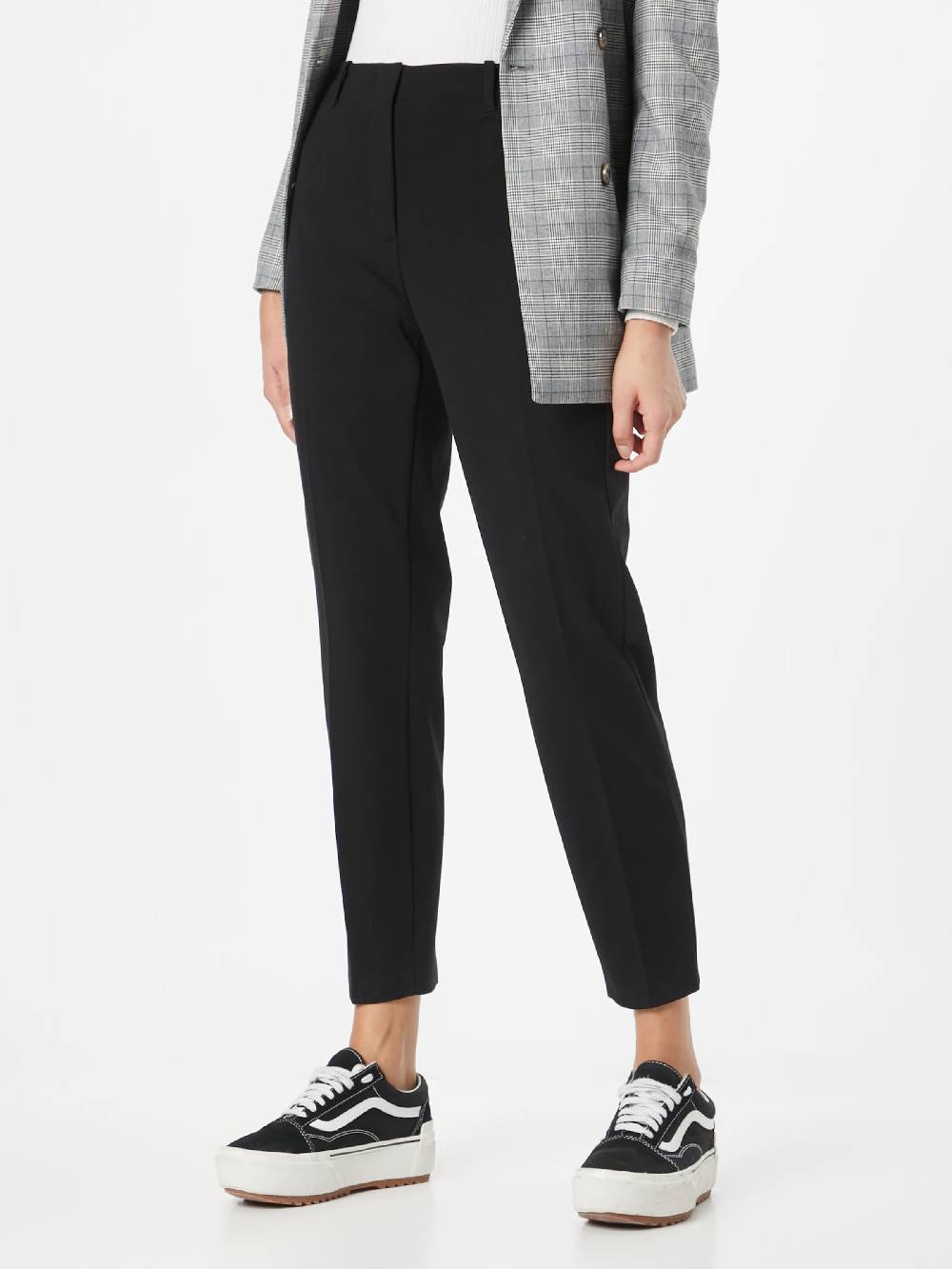 TAIFUN Slim fit Pleated Pants in Black Bis zu 60% Rabatt