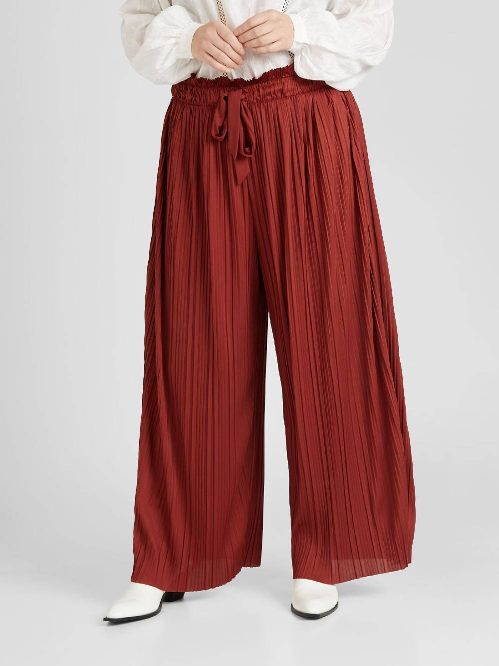 ABOUT YOU Curvy Wide leg Pants 'Elena' in Brown 50% Rabatt für begrenzte Zeit