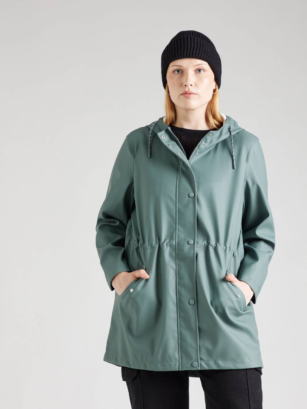 Vero Moda Curve Performance Jacket 'VMMALOU' in Dark Green Großer Ausverkauf