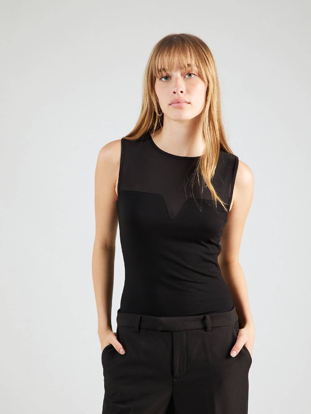 ABOUT YOU Shirt Bodysuit 'Jill' in Black Preisnachlass