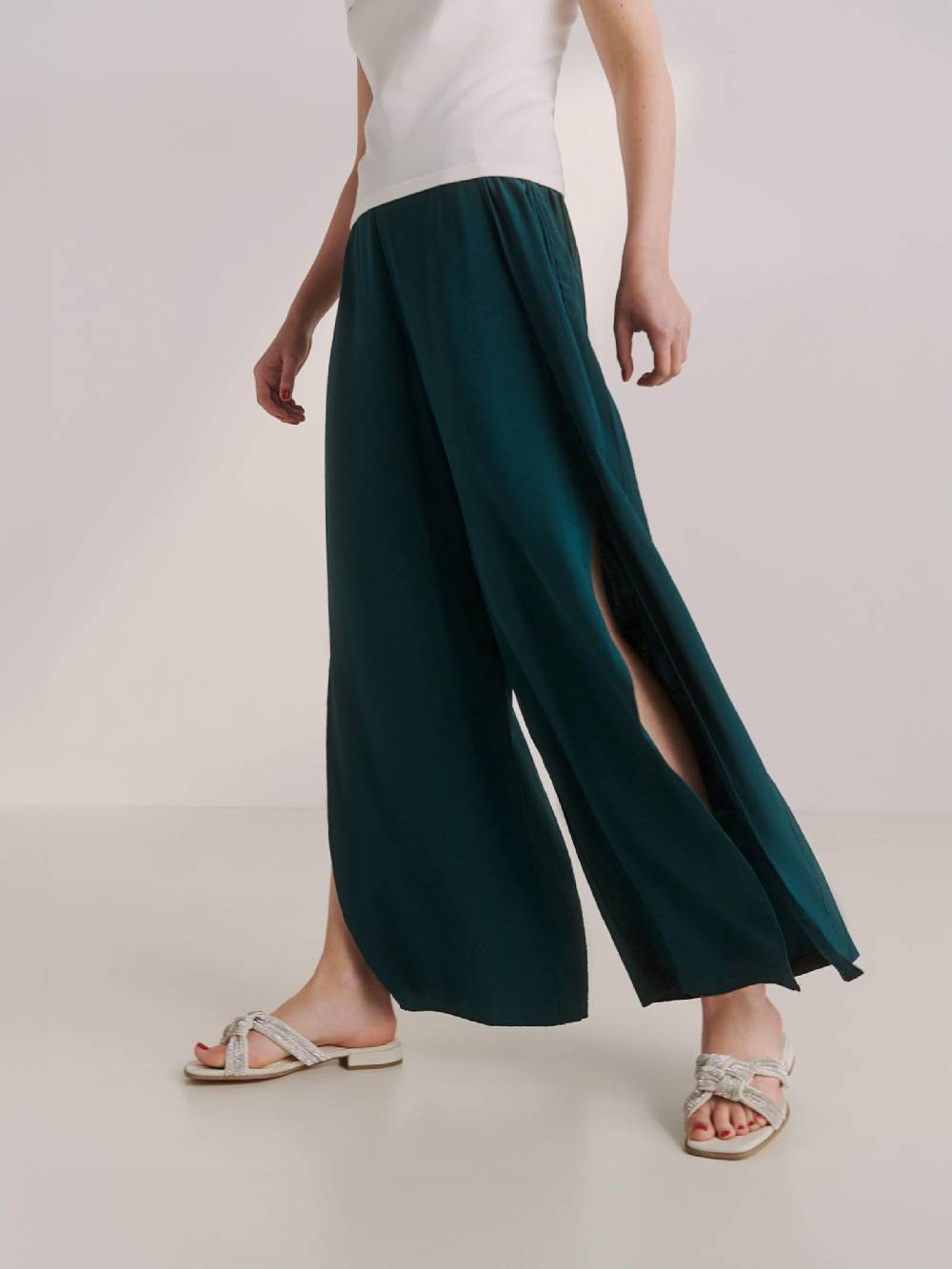 Guido Maria Kretschmer Women Loose fit Pants 'Darlin' in Emerald Black Friday