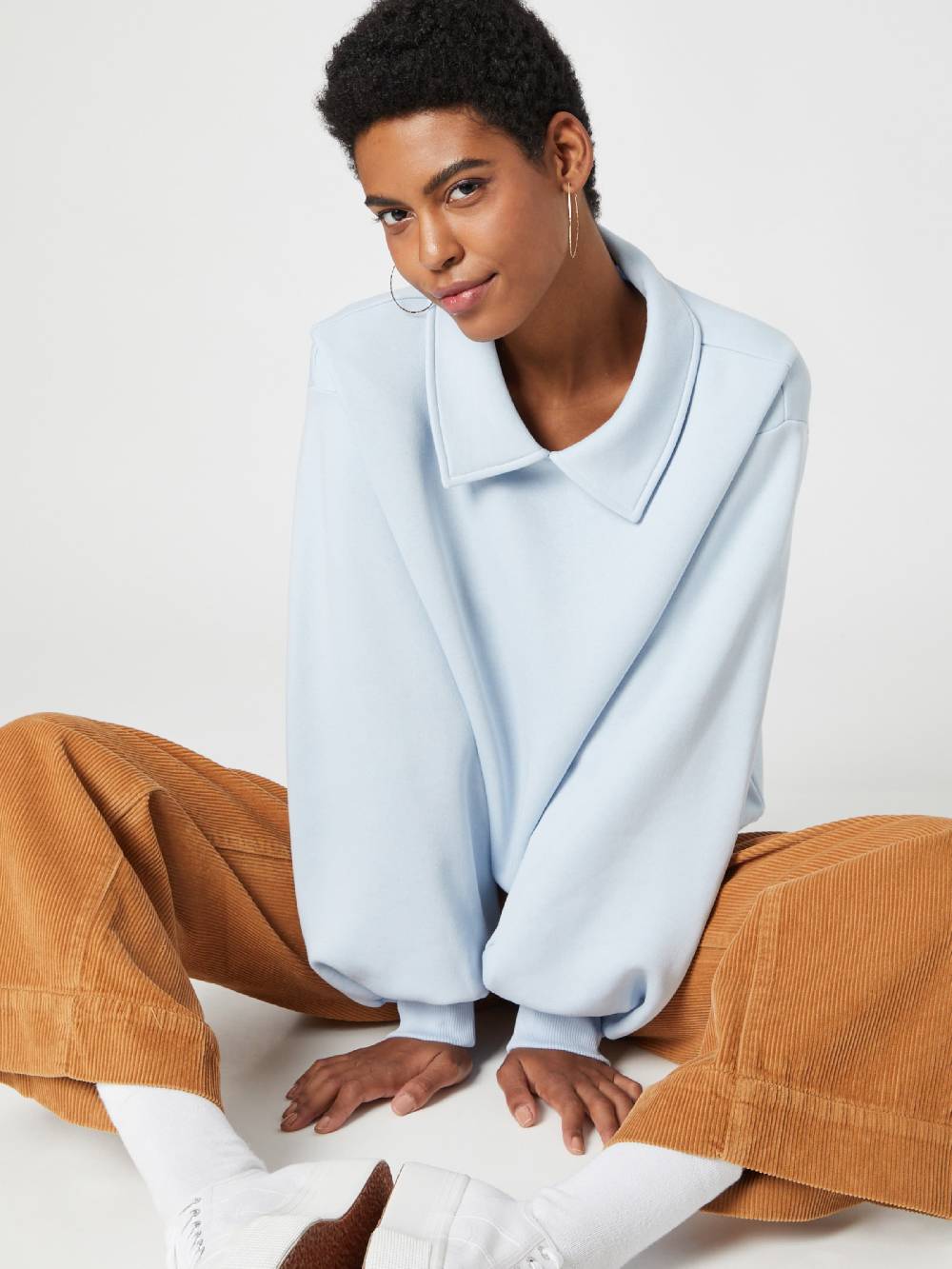 florence by mills exclusive for ABOUT YOU Sweatshirt 'Joy' in Light Blue Lagerräumung