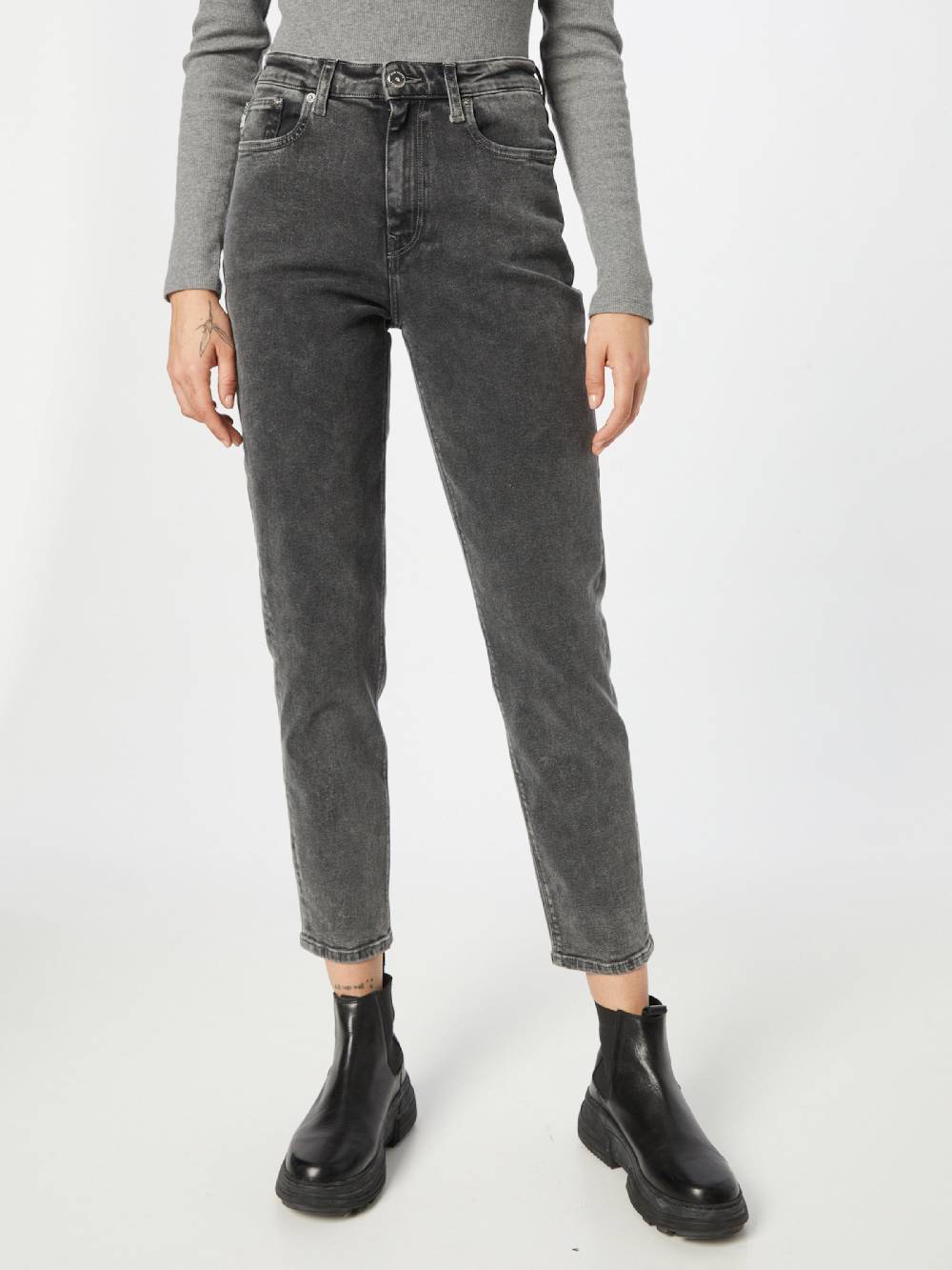 MUD Jeans Regular Jeans in Black Denim Blitzangebot