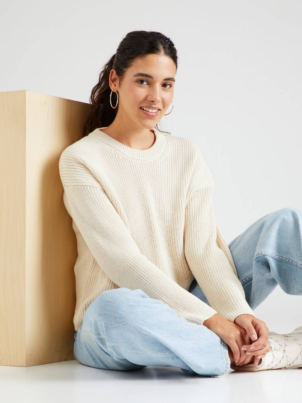 ARMEDANGELS Sweater 'NURIAA' in Wool White Bestseller
