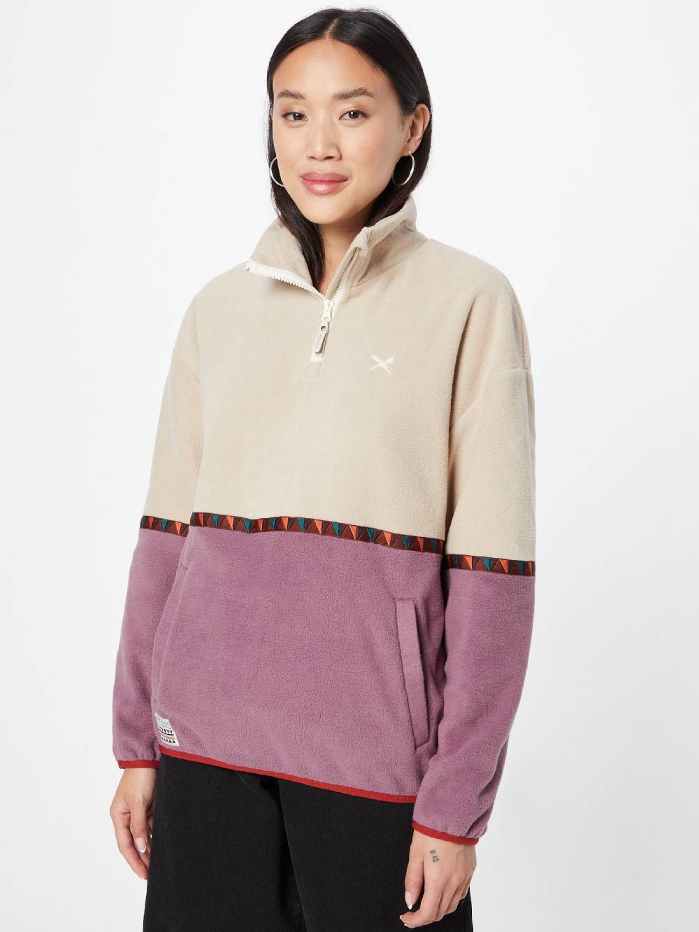 Iriedaily Sweater 'Holina' in Light Beige, Lavender Riesige Ersparnisse