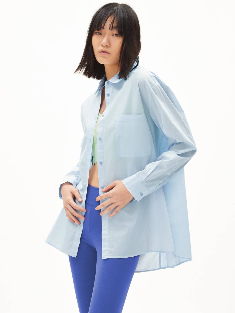 ARMEDANGELS Blouse 'Ealga' in Pastel Blue Begrenzte Freigabe