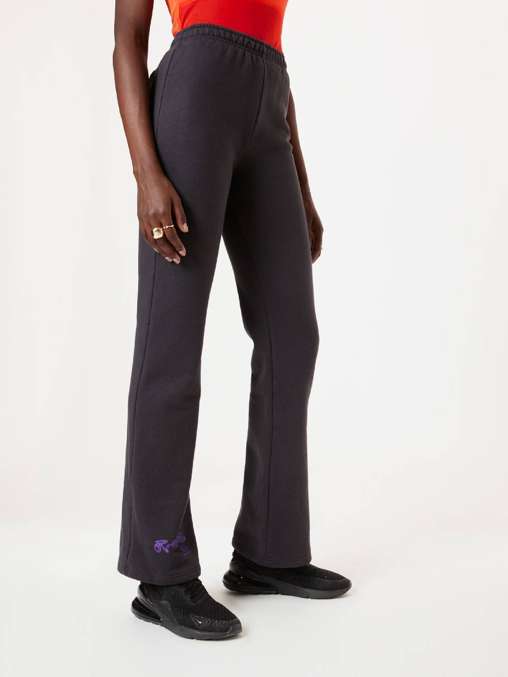 Rebirth Studios Flared Pants 'Peter' in Dark Grey 50% Rabatt für begrenzte Zeit