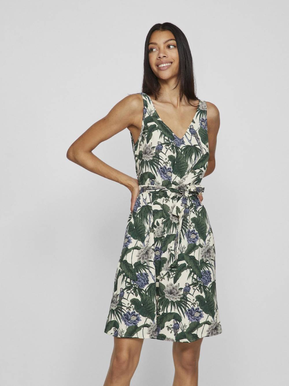 VILA Summer Dress 'VIKristina Laia' in Wool White Online Shopping