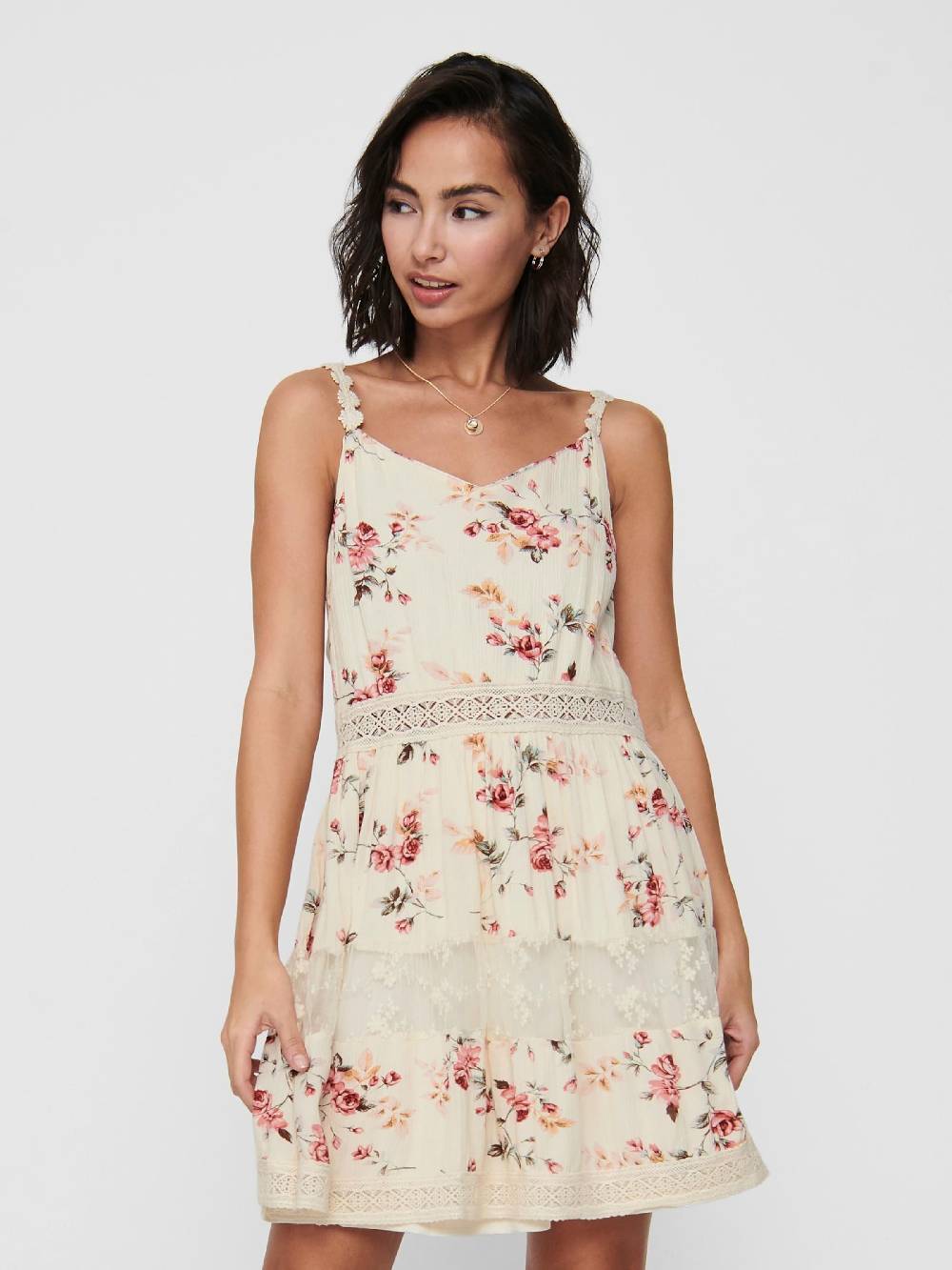 ONLY Summer Dress 'ONLKarmen Anne Life' in White Exklusivangebot