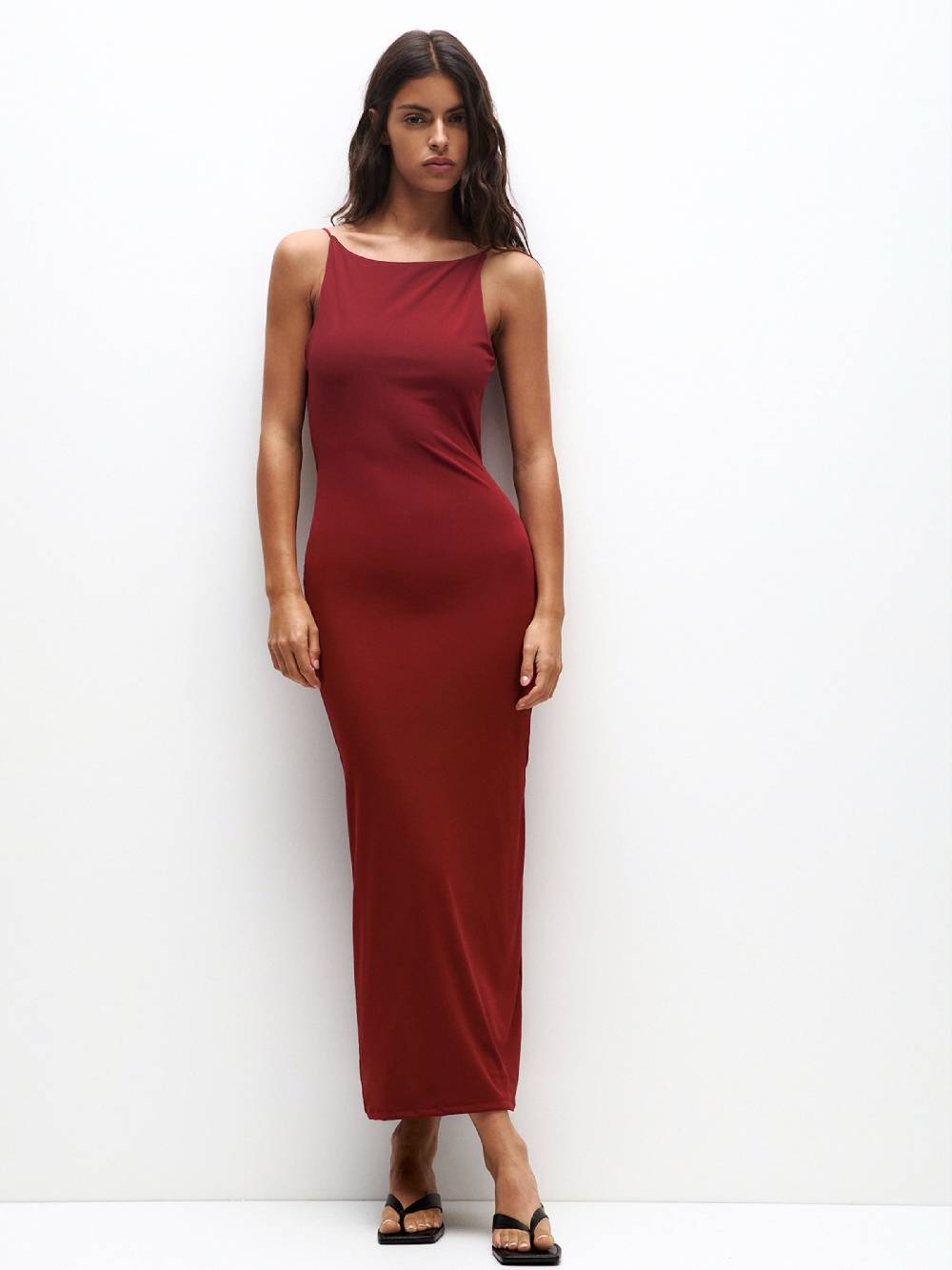 Pull&Bear Summer Dress in Carmine Red Heißer Verkauf