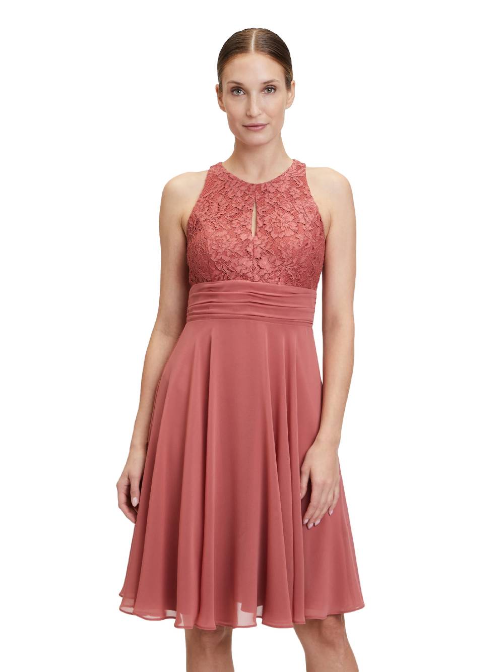 Vera Mont Cocktail Dress in Rusty Red Begrenzte Freigabe