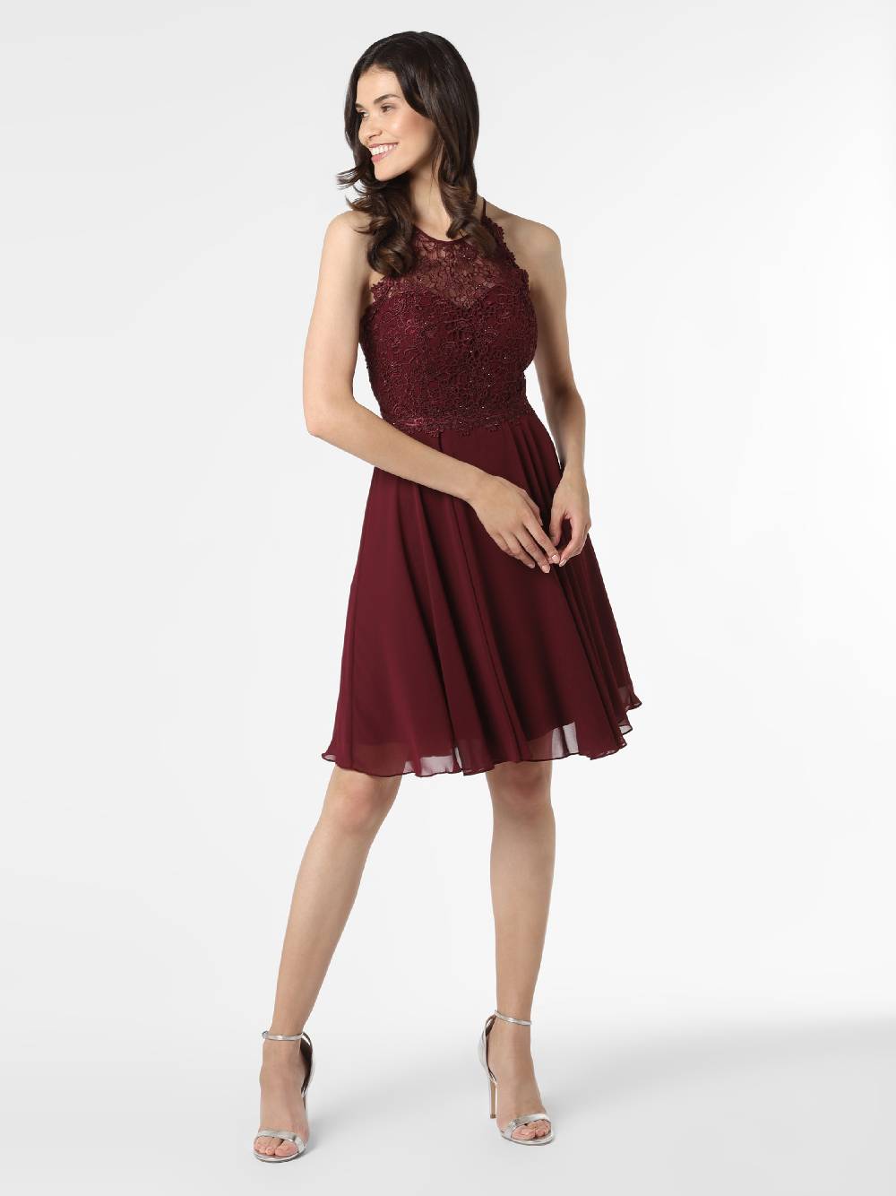 Marie Lund Cocktail Dress in Bordeaux Letzte 2 Tage