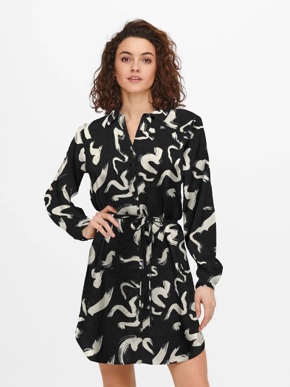 ONLY Shirt Dress 'ONLNOVA' in Black Clearance-Verkauf