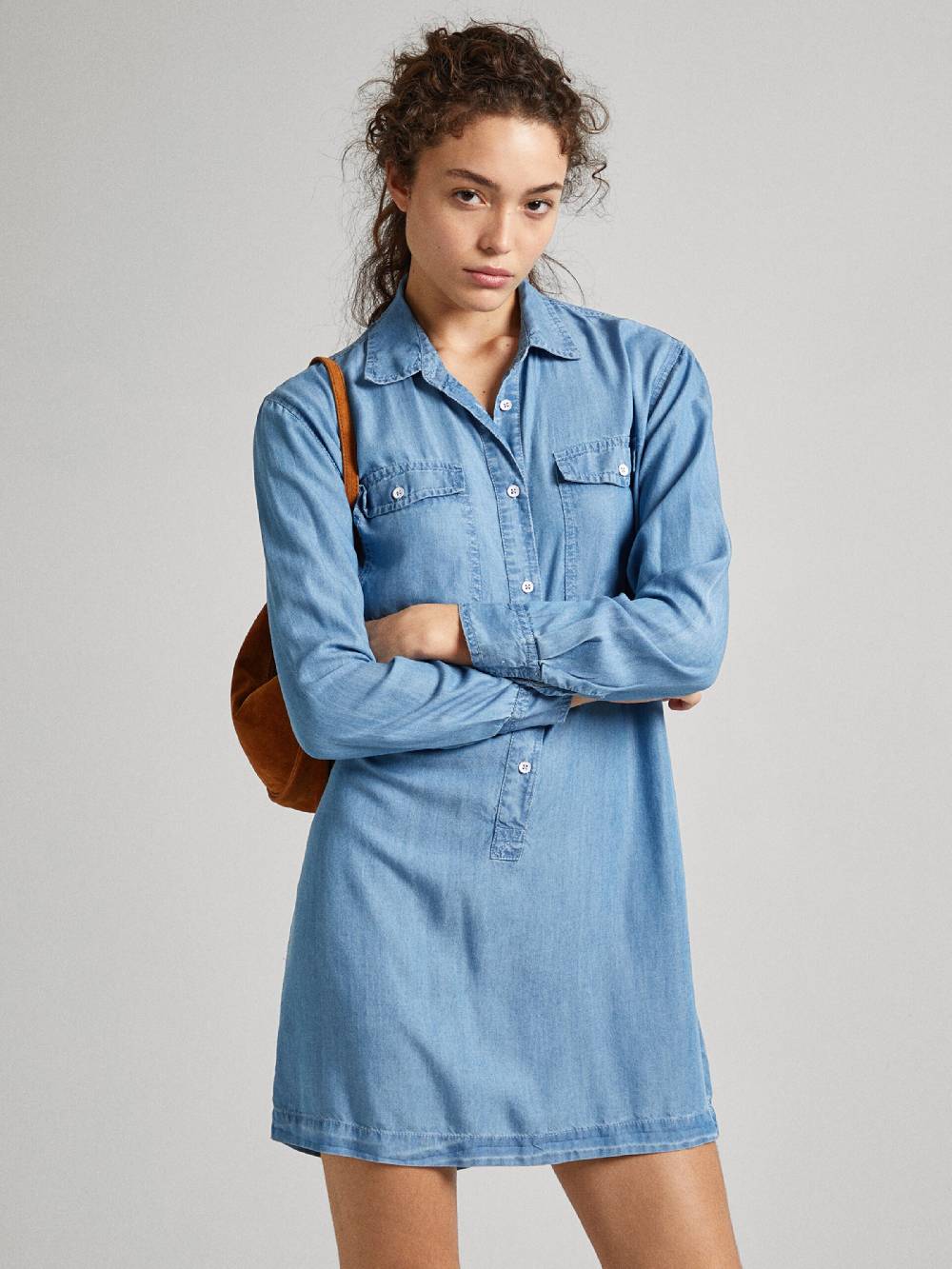 Pepe Jeans Shirt Dress 'ERINE' in Blue Denim Begrenzt auf 3 Tage
