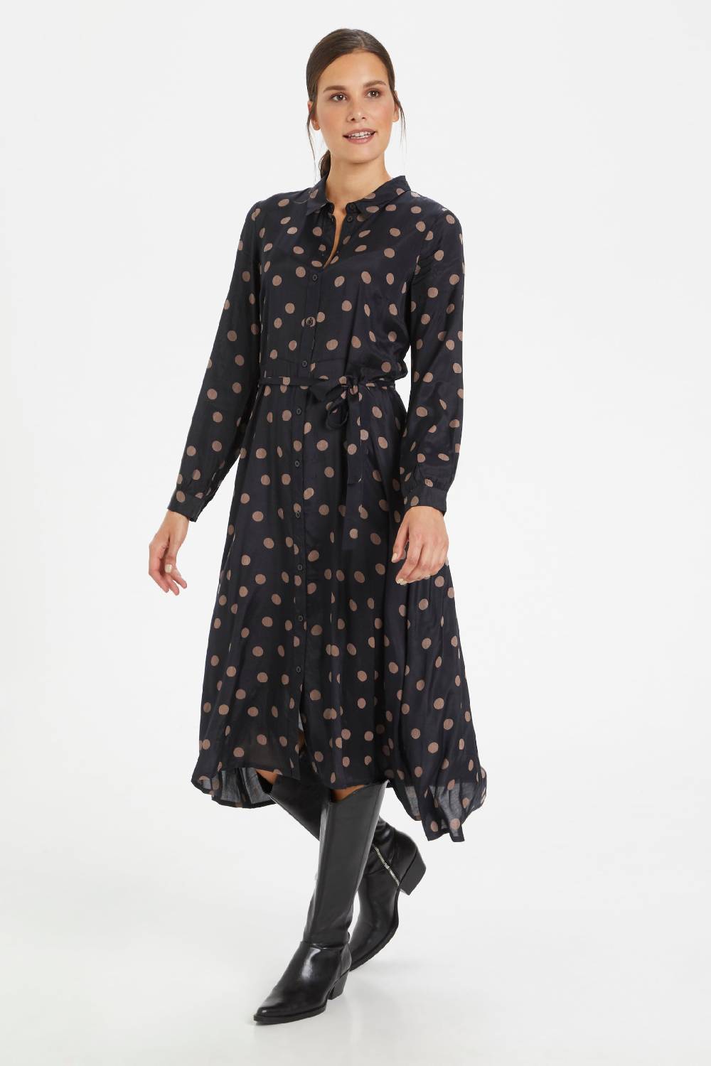 Kaffe Shirt Dress 'Oline' in Black Online