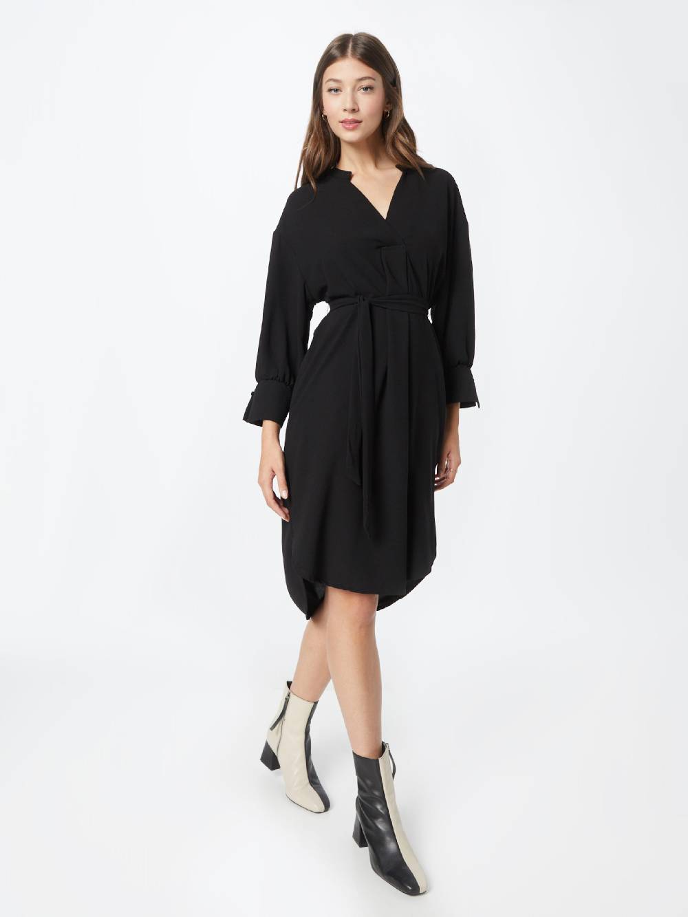 Peppercorn Shirt Dress 'Sabia' in Black Outlet