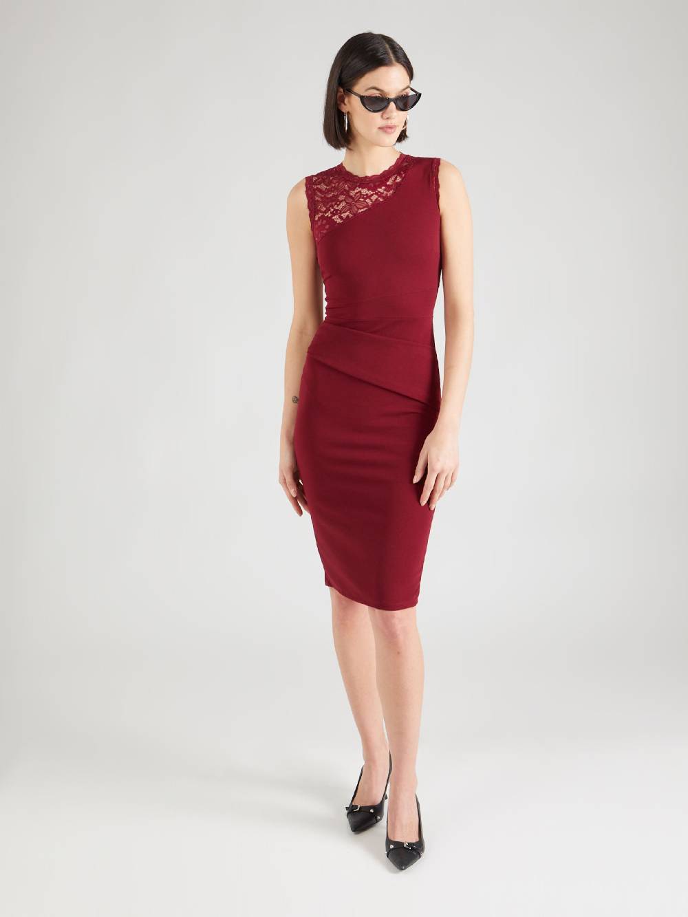 WAL G. Sheath Dress 'FRANK' in Wine Red Blitzverkäufe