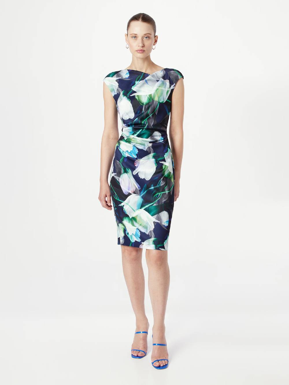 SWING Sheath Dress in Marine Blue Preisnachlass