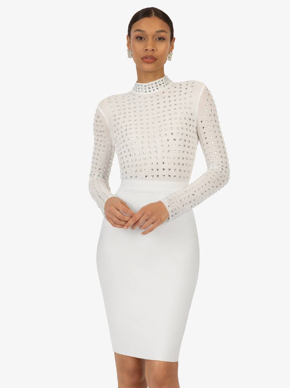 Kraimod Sheath Dress in White Weihnachtsangebot