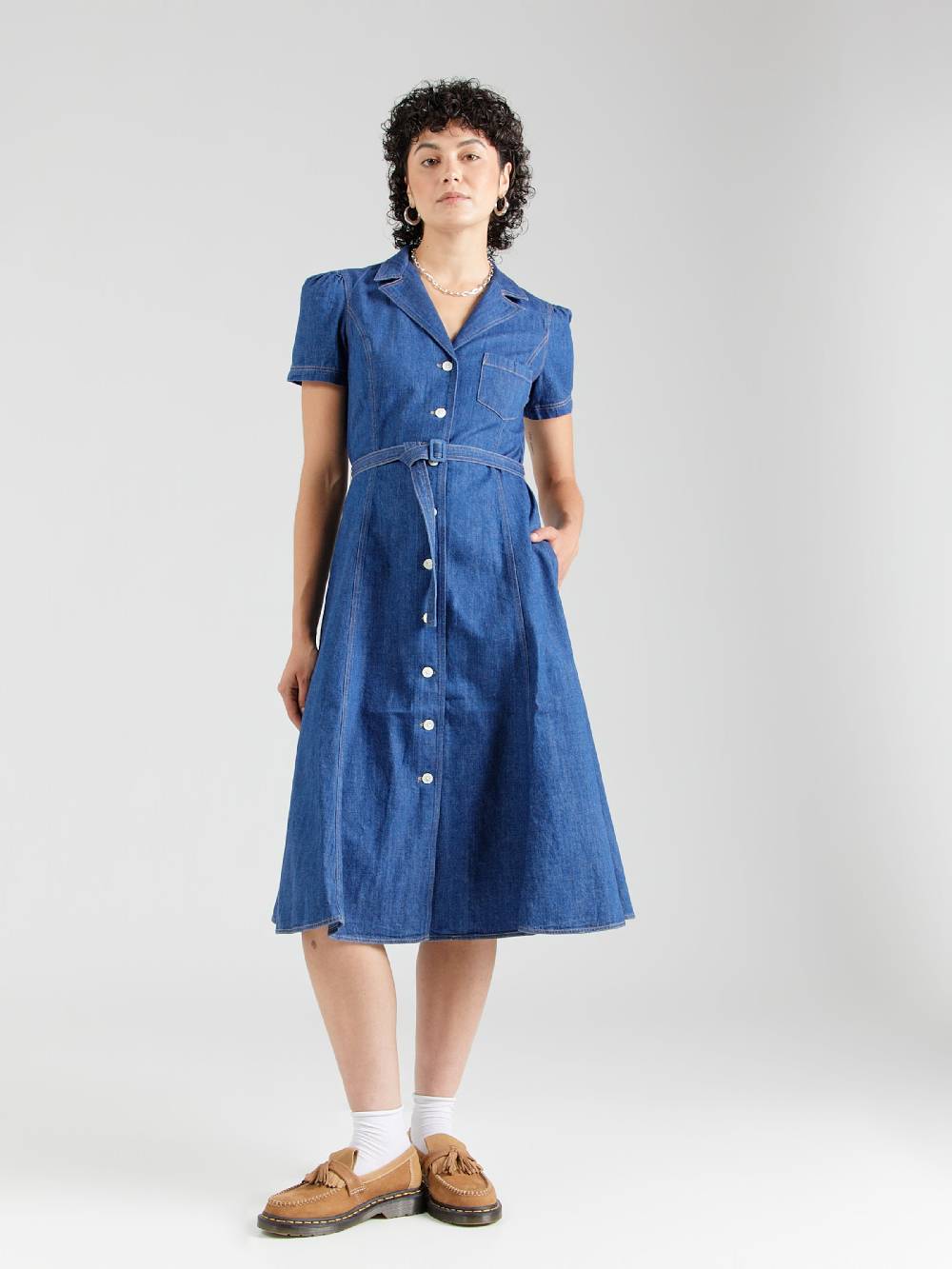 Polo Ralph Lauren Dress 'HAMPTON' in Blue Denim Exklusive Angebote