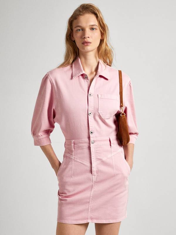Pepe Jeans Shirt Dress 'Gracie' in Pink Große Rabatte