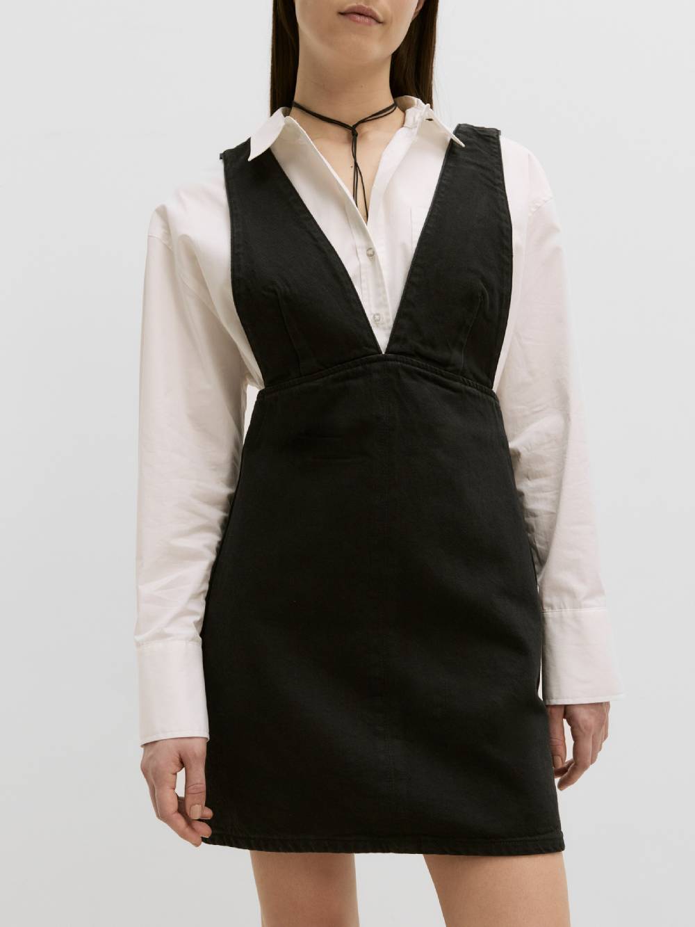 EDITED Dress 'Jessi' in Black Denim Begrenzte Freigabe