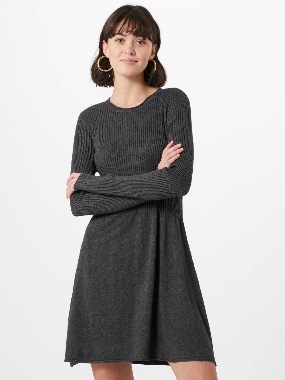 ONLY Knitted dress 'ONLAlma' in Dark Grey Auslauf