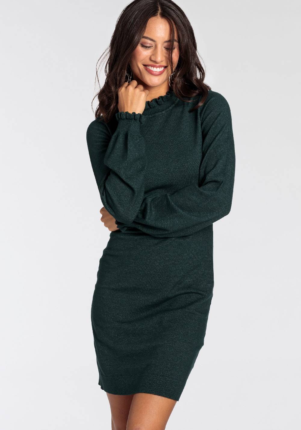 LAURA SCOTT Knitted dress in Petrol Verkauf