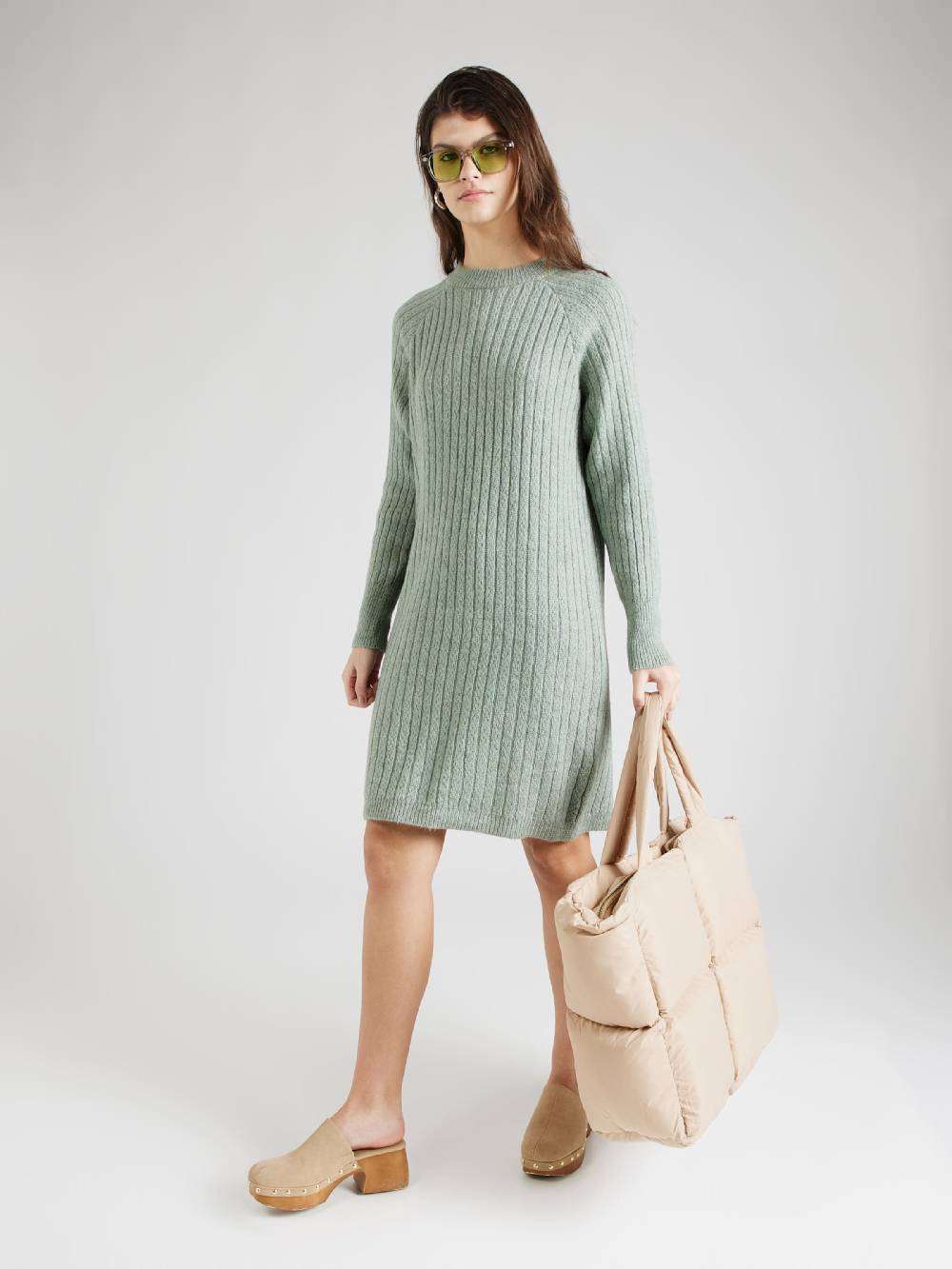 ONLY Knitted dress 'ONLJamelia' in Mint Schlussverkauf