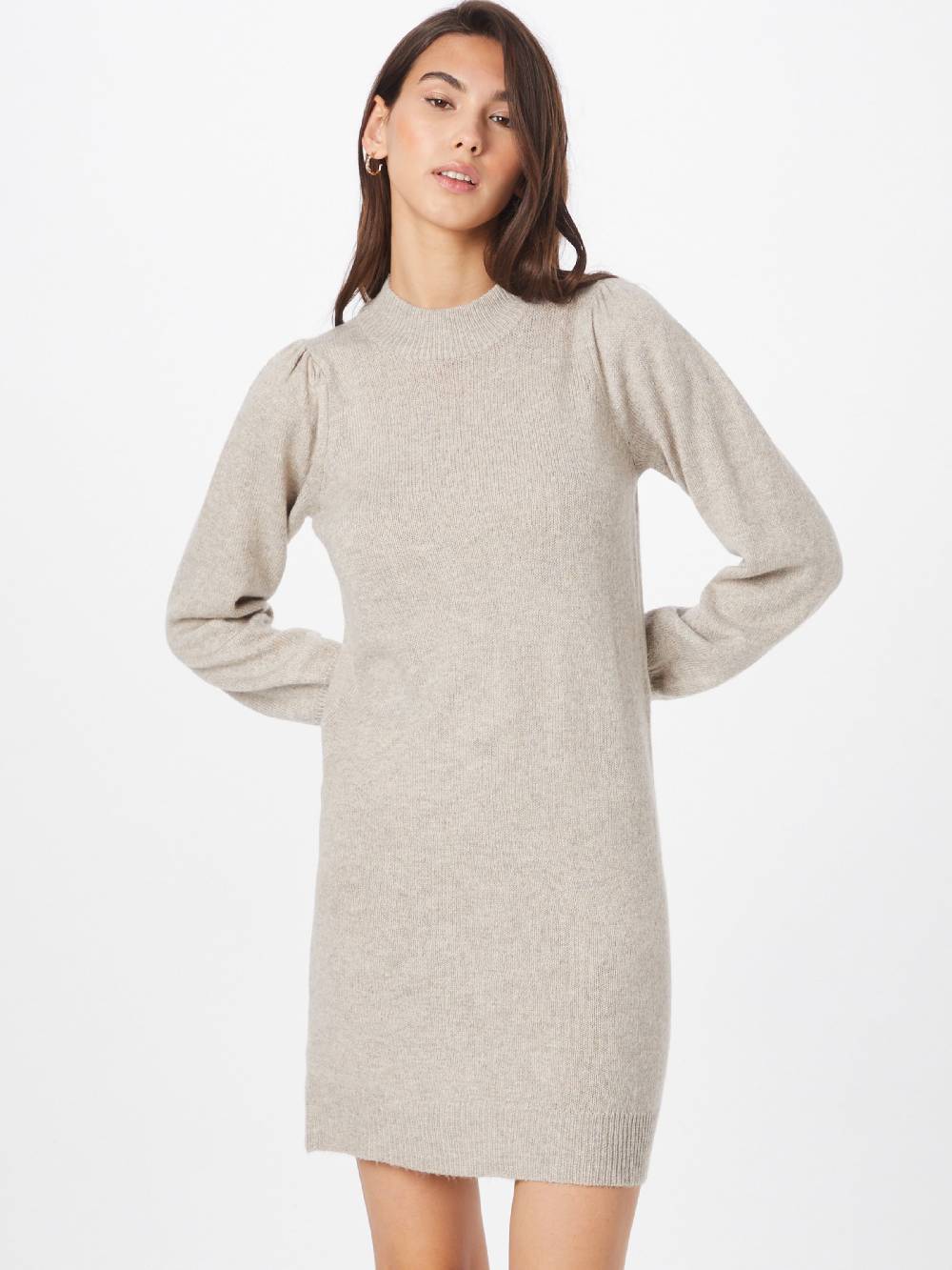 JDY Knitted dress 'JDYRue' in Greige Fabrikverkauf
