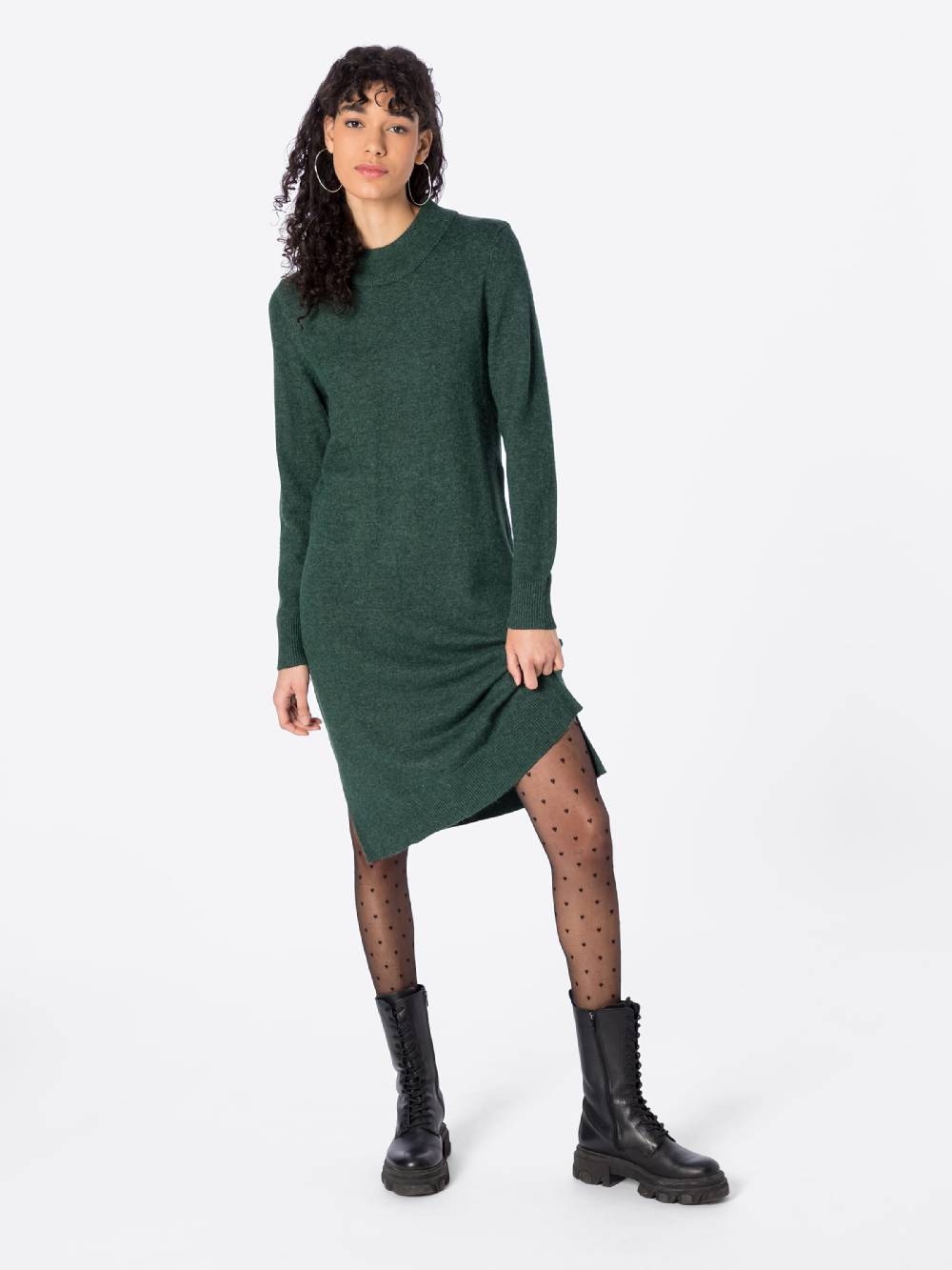 VILA Knitted dress 'VIRil' in Emerald Rabatt
