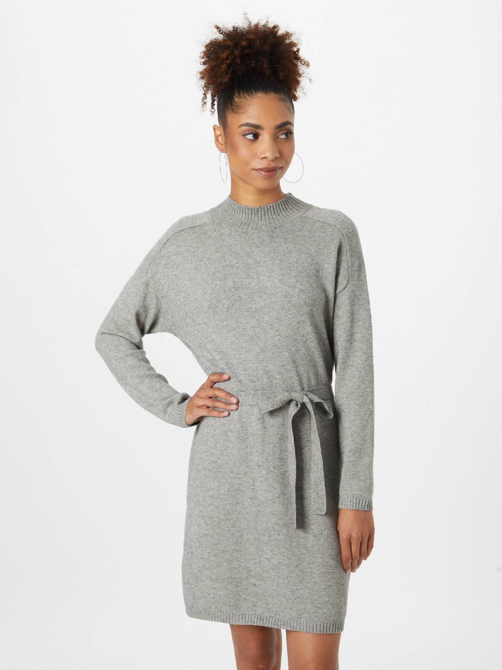 ONLY Knitted dress 'ONLLEVA' in Mottled Grey Exklusivangebot