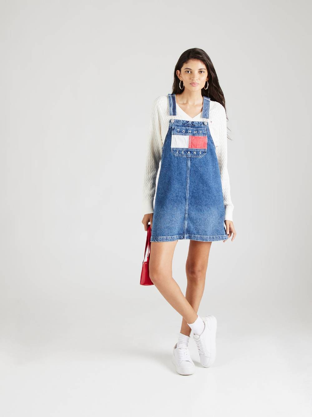 Tommy Jeans Overall Skirt 'PINAFORE' in Blue Denim Weihnachtsangebot
