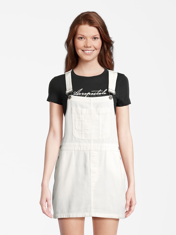 AÉROPOSTALE Overall Skirt in Ecru Muttertagsangebot