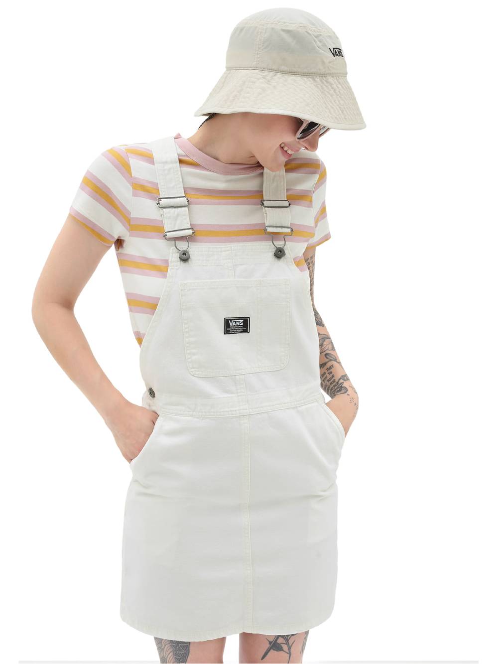 VANS Overall Skirt in White Zeitlich begrenztes Angebot