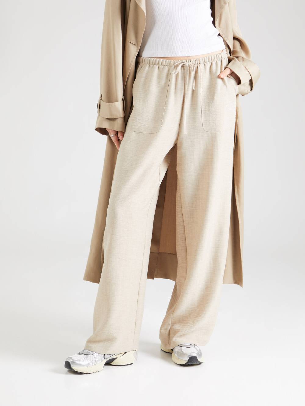 VERO MODA Loose fit Pants 'Melaney' in Beige Sonderangebote