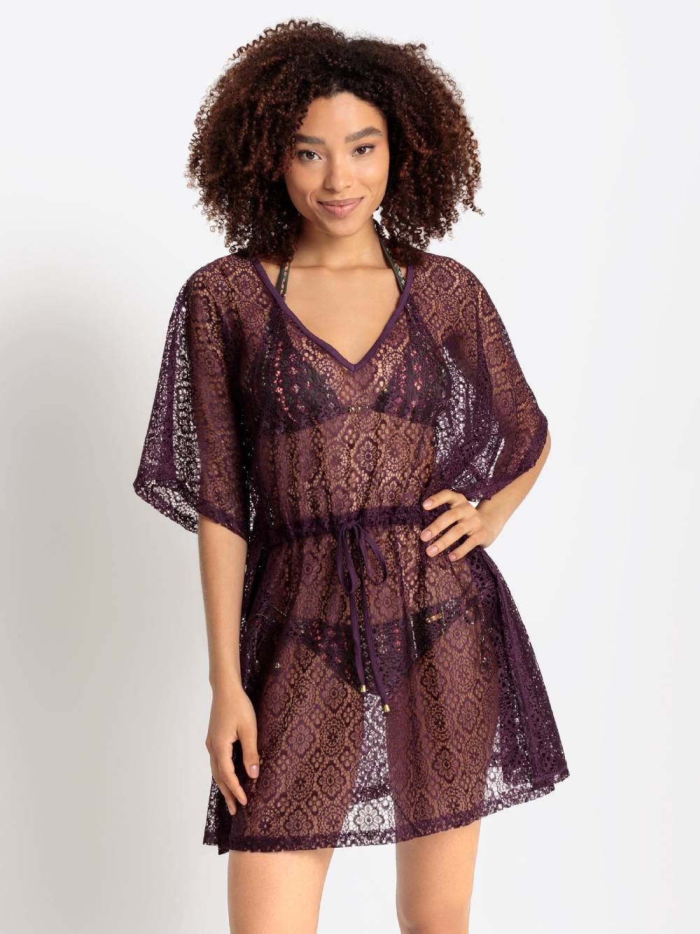 BRUNO BANANI Beach Dress in Bordeaux Speichern exportieren